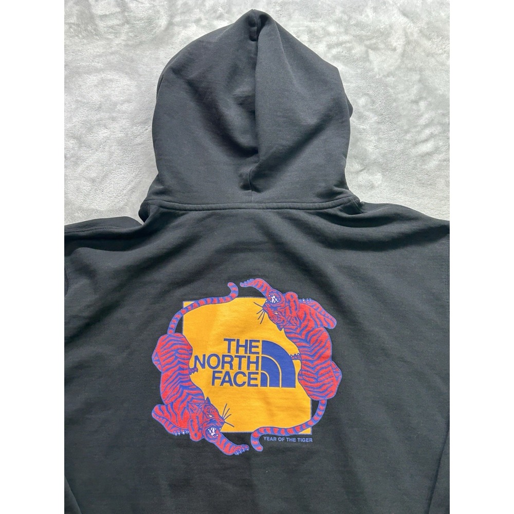 Black The North Face Hoodie The Year of the Tiger Logo Graphic Print Mens XXL